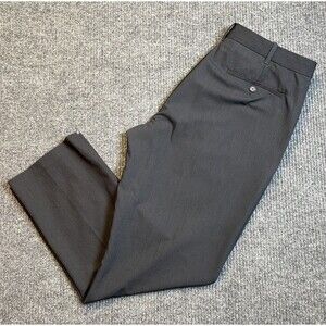 Izod Men Pants Size 36x30 Stretch Straight Classic Flat Front Trousers Dark Gray